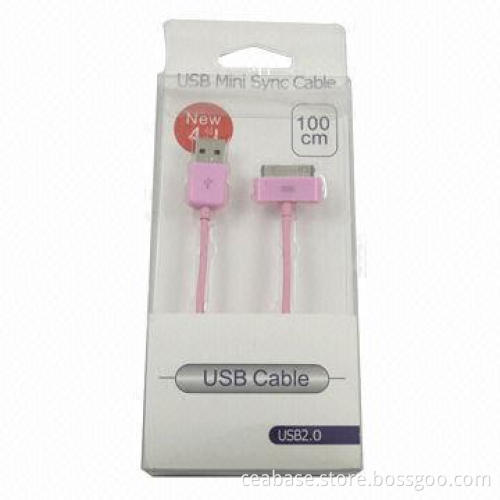 USB Mini Sync Data Charging Cable for iPhone, Comes in Pink, with 100cm Length